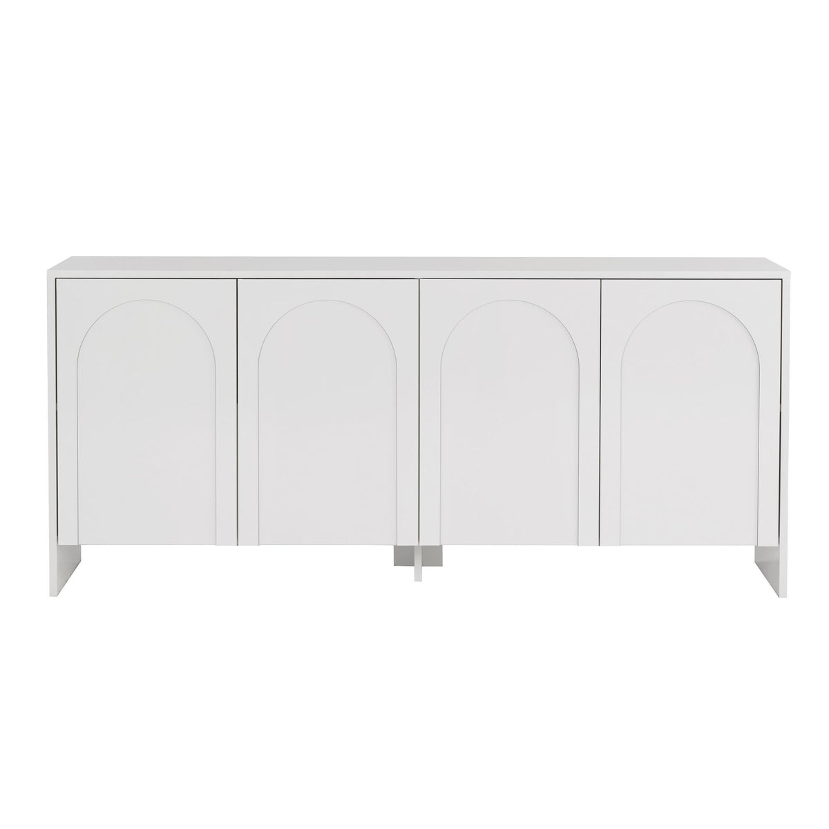 Arlen side table white 180 cm Melamine coated wood composite