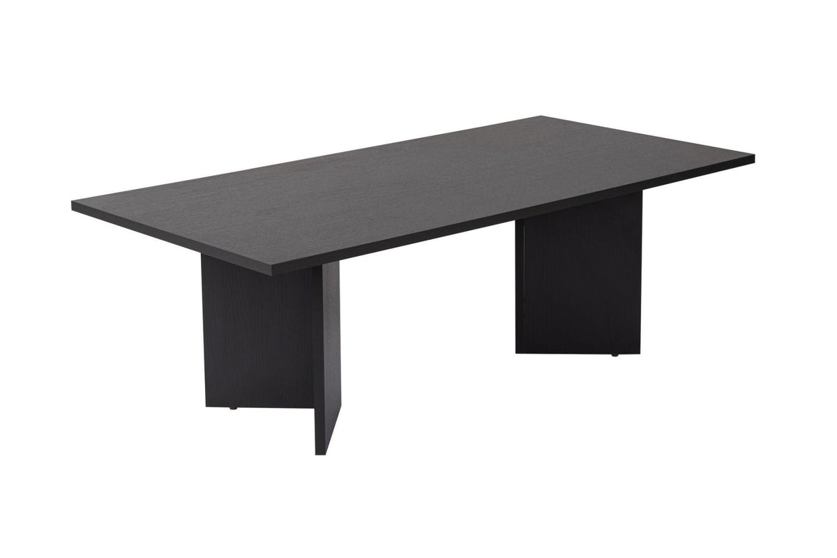 Coffee tables - Rectangular Coffee Table Siban Black wood look - 119x60 cm - Dimehouse