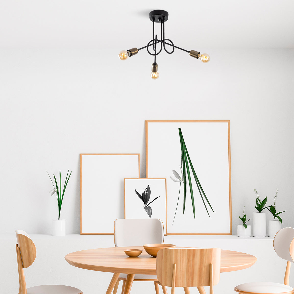 Hanging lamps - Hanging lamp 3 - lights Black Metal Pulse - Dimehouse