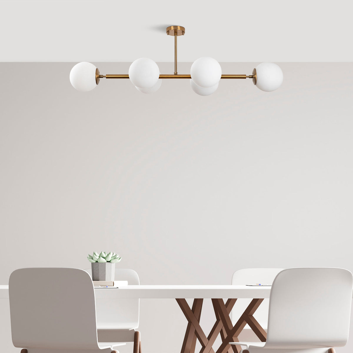Hanging lamps - Hanging lamp 6 - light Bronze-colored Glass Radiance - Dimehouse