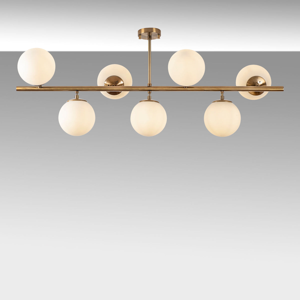 Hanging lamps - Hanging lamp 7 - light Bronze-colored Glass Radiance - Dimehouse