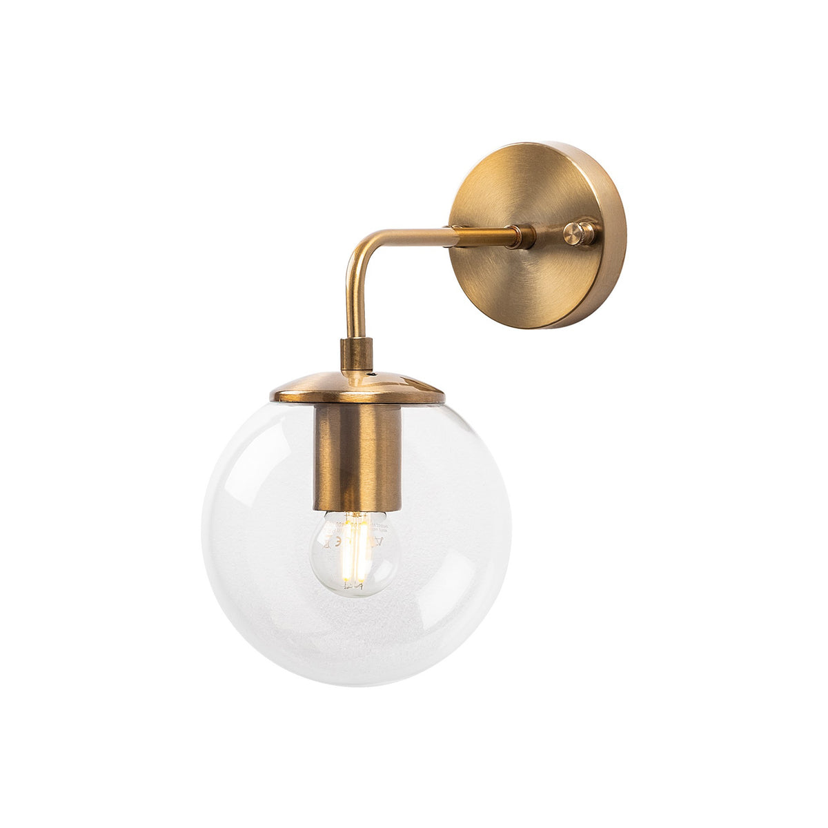Wall lamps - Wall lamp Bronze-colored Clear Glass Brim - Dimehouse