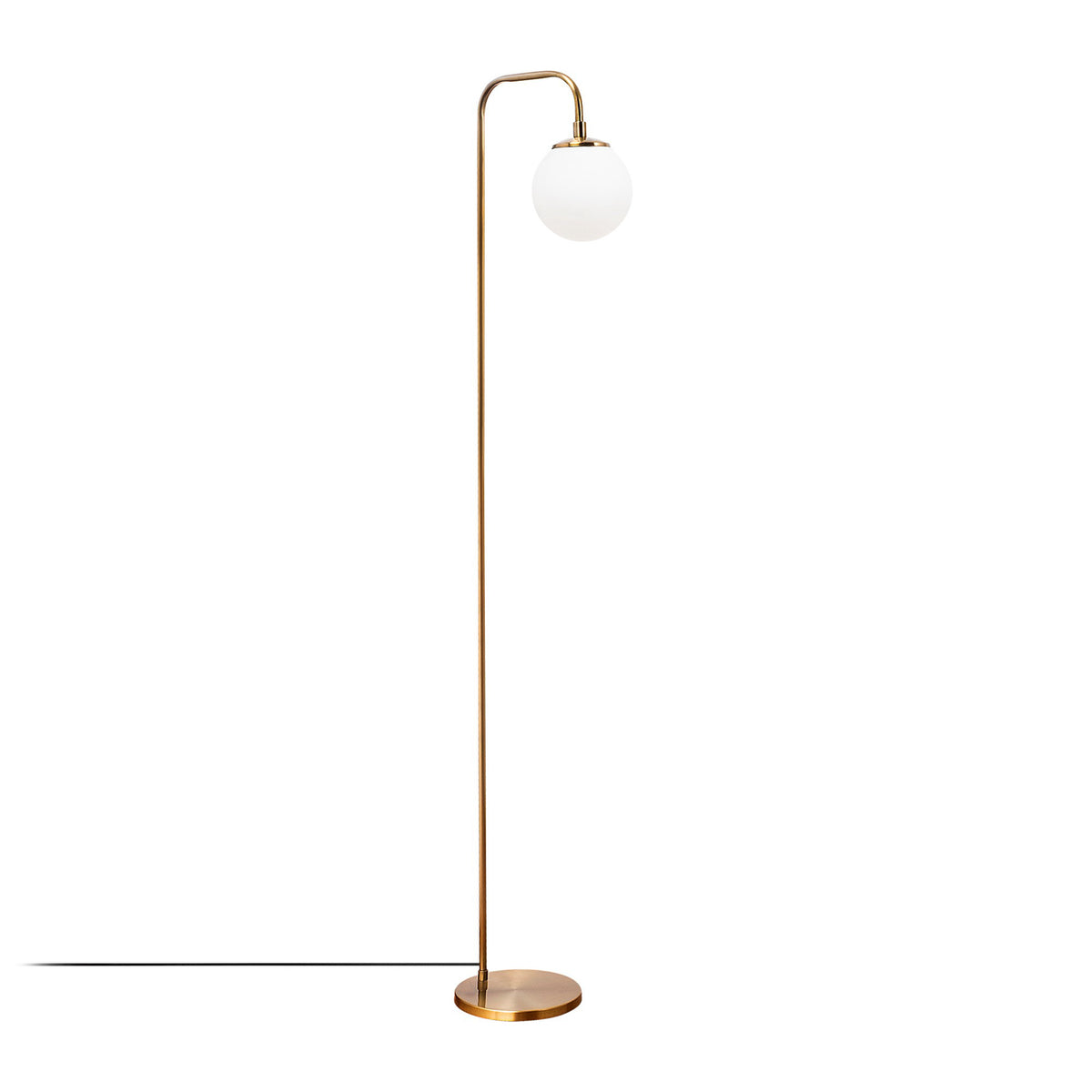 Floor Lamps - Floor Lamp Bronze Beige Glass Brim - Dimehouse