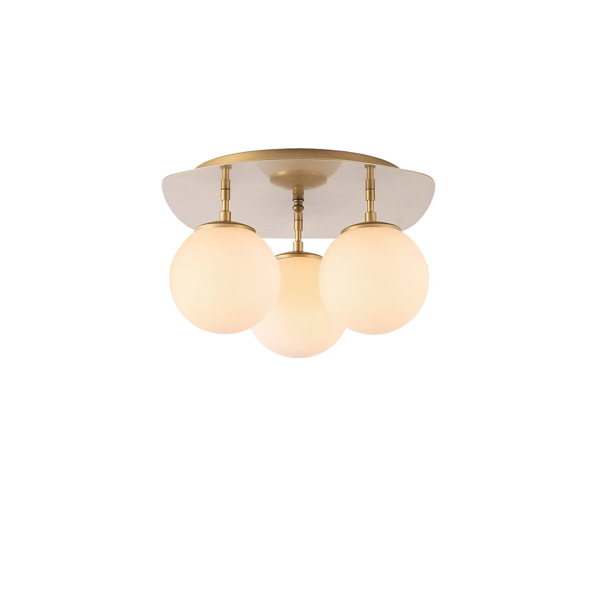 Ceiling lamps - Ceiling lamp 3 - lights Gold Glass Axel - Dimehouse