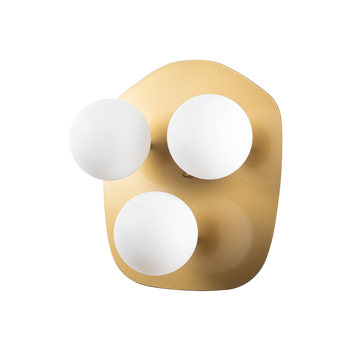 Wall lamps - Wall lamp 3 - lights Gold Glass Axel - Dimehouse