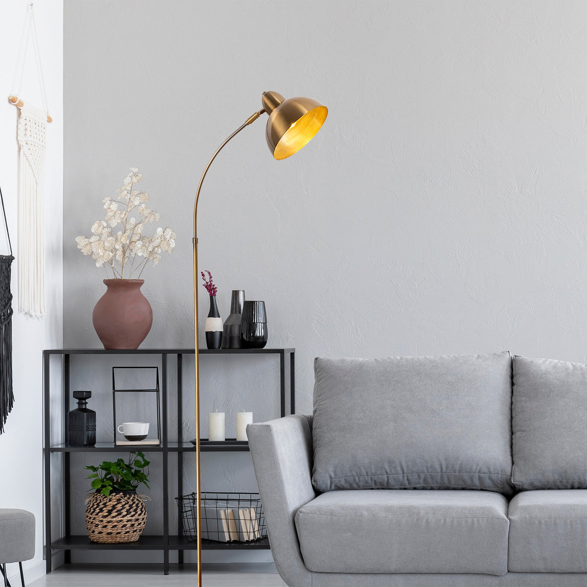 Floor lamps - Floor lamp Bronze-colored Metal Bane - Dimehouse