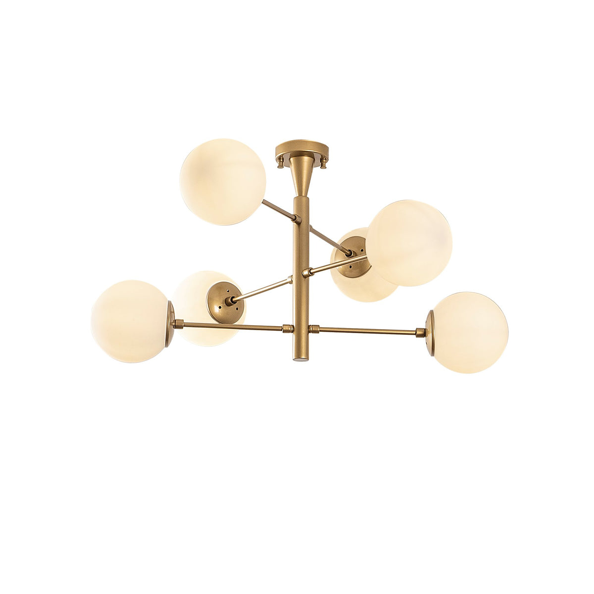 Hanging lamps - Hanging lamp 6 - lights Gold Metal - 75 x 75 cm - Luster - Dimehouse