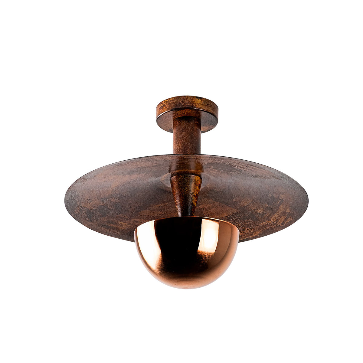Ceiling lamps - Ceiling lamp 38 cm Copper-colored Metal Elevate - Dimehouse