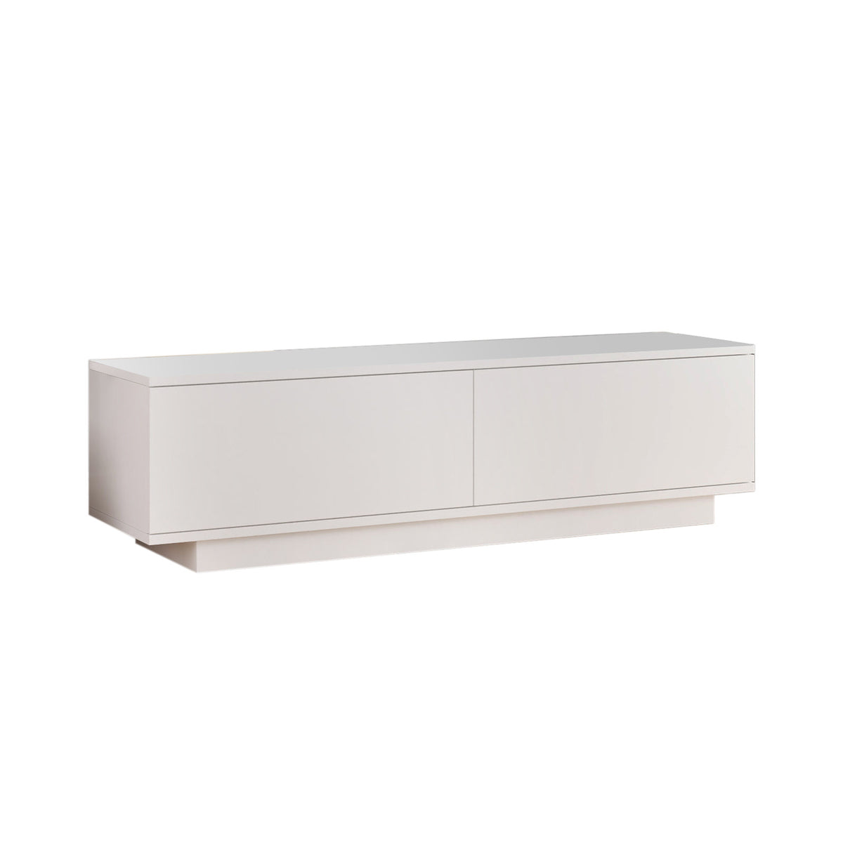 TV Furniture - TV Furniture Merida White Melamine 140x38.2x35.5 cm - Dimehouse