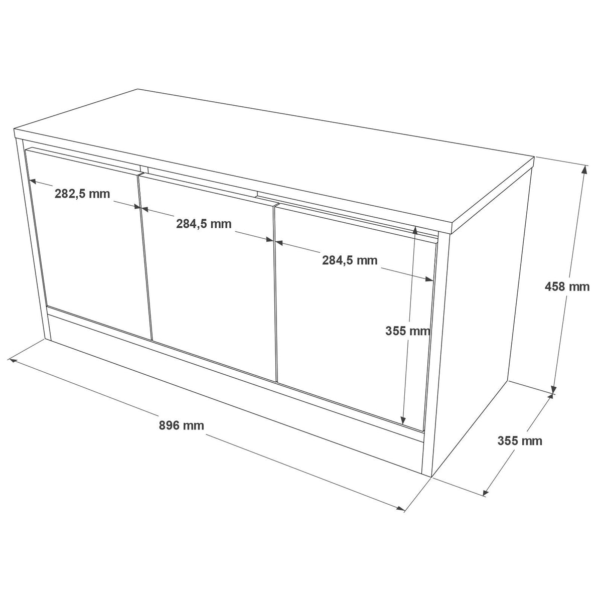 Shoe cabinets - Shoe cabinet Aquila Oak Melamine 89.6x45.8x35.5 cm - Dimehouse