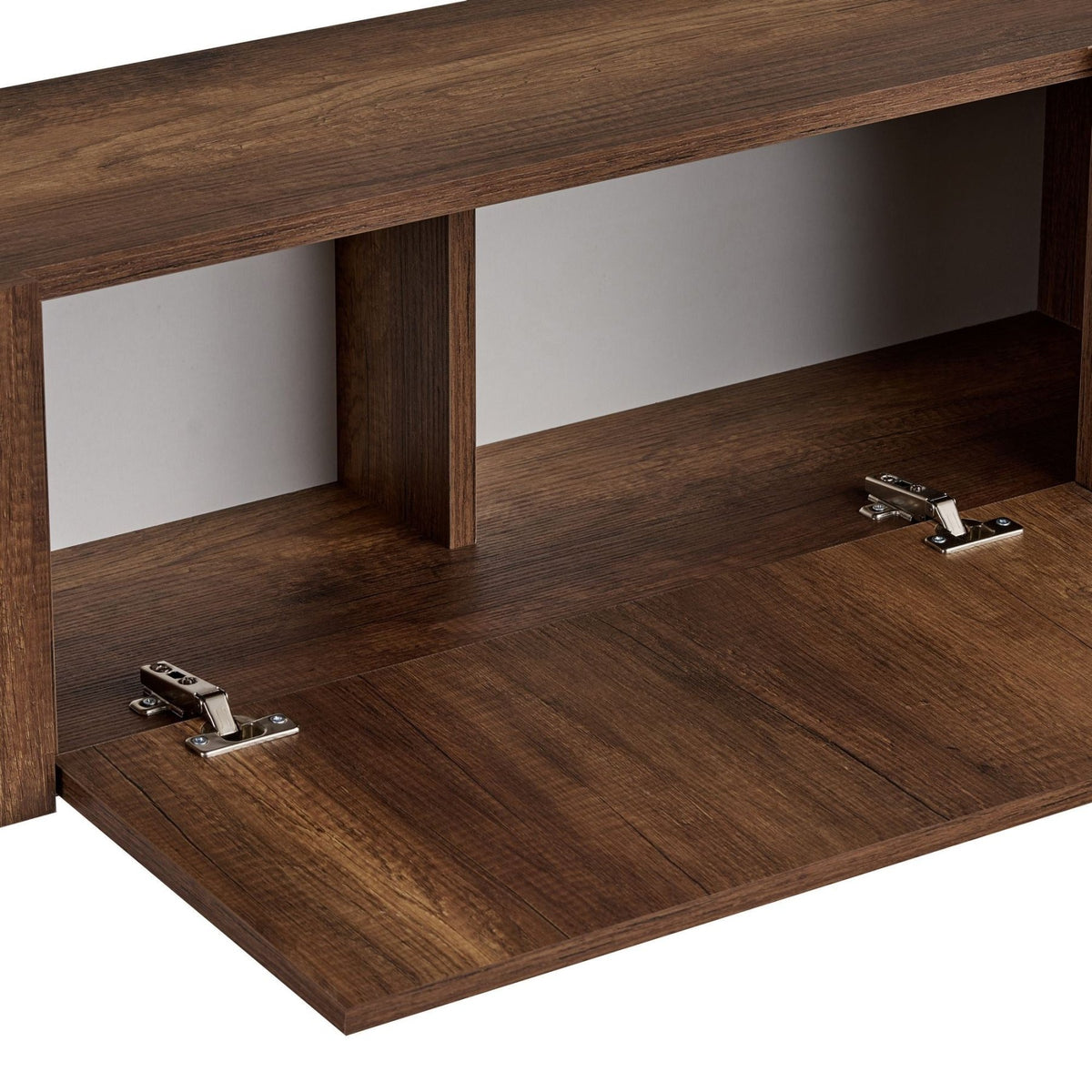 Nexus TV cabinet walnut look with gold 180 cm Baroque walnut look with gold Melamine-coated wood