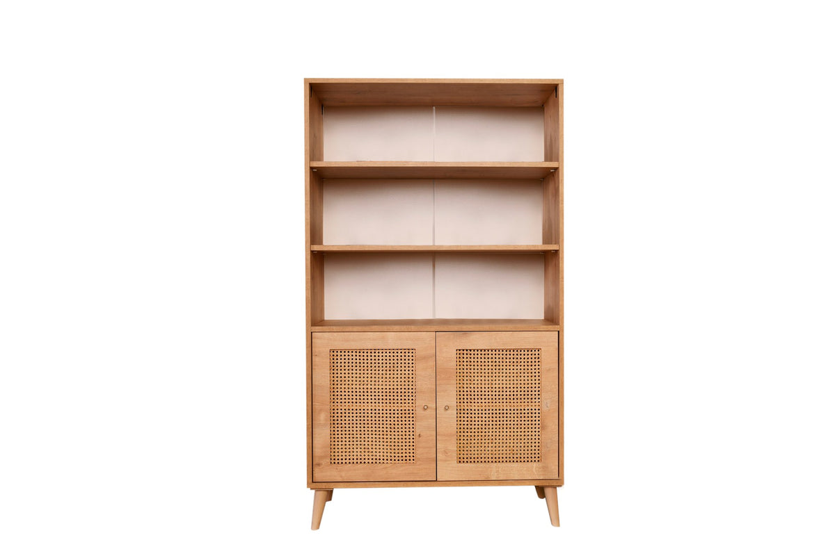 Bookcases - Bookcase Hazeran Oak Beechwood 40x90x158 cm - Dimehouse