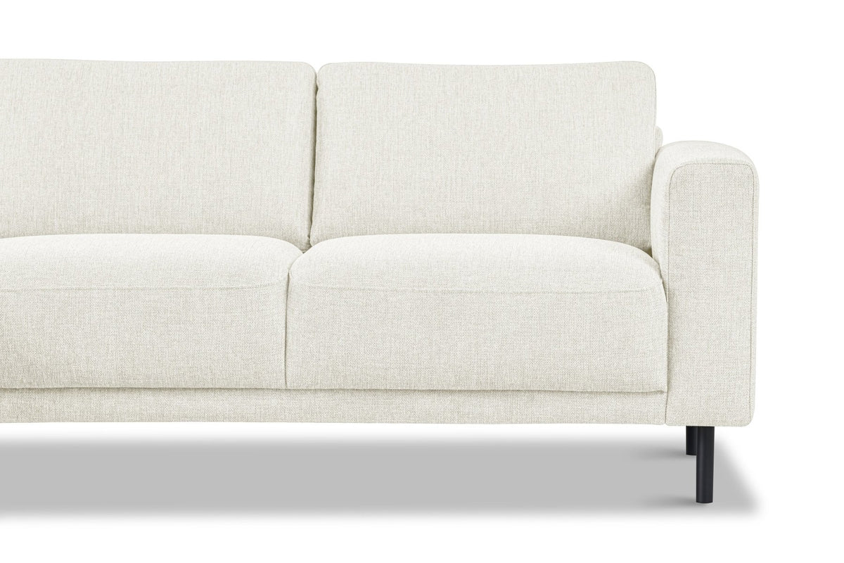 Sofas - Modern Corner Sofa Left Beige Fabric Aniko with Chaise Longue 238x142x78 cm - Dimehouse
