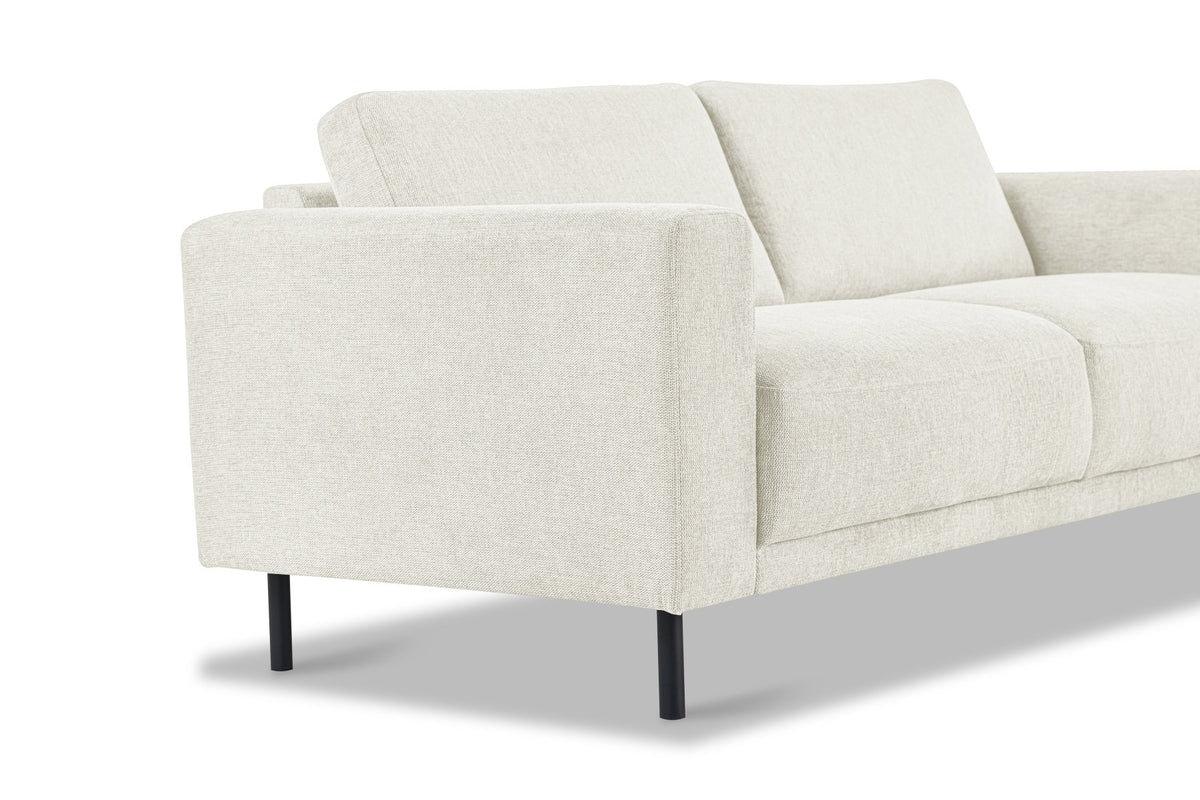 Sofas - Modern 2.5-seater Sofa Beige Fabric Aniko 183x90x78 cm - Dimehouse