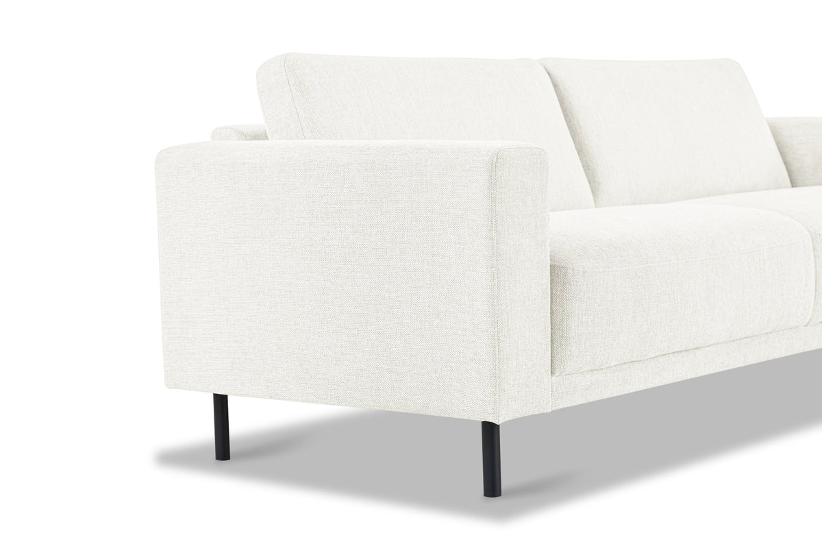 Sofas - Modern 3-seater Sofa Beige Fabric Aniko 213x90x78 cm - Dimehouse