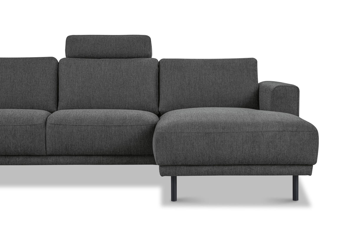 Sofas - Modern U - Sofa corner sofa Anthracite Fabric - left - 310x197x142 cm - Aniko - Dimehouse