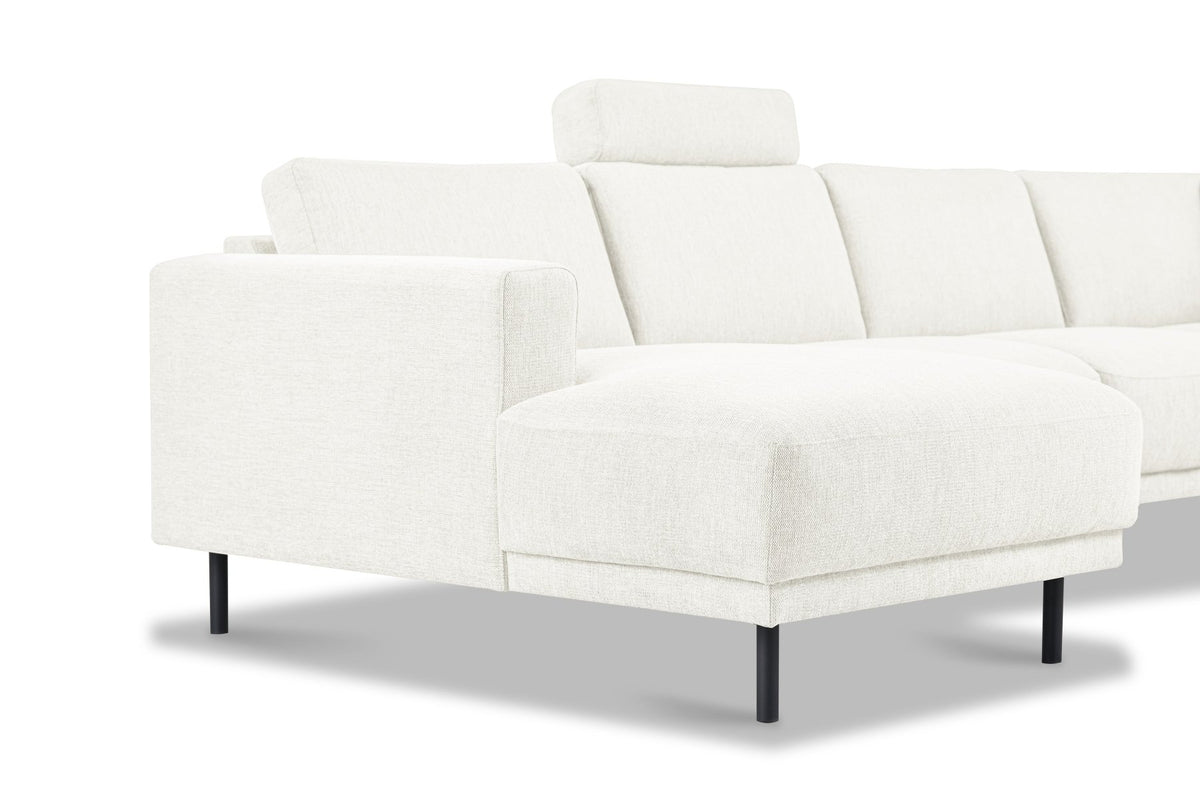 Sofas - Modern U - Sofa Corner Sofa Beige Fabric - Right - 310x197x142 cm - Aniko - Dimehouse