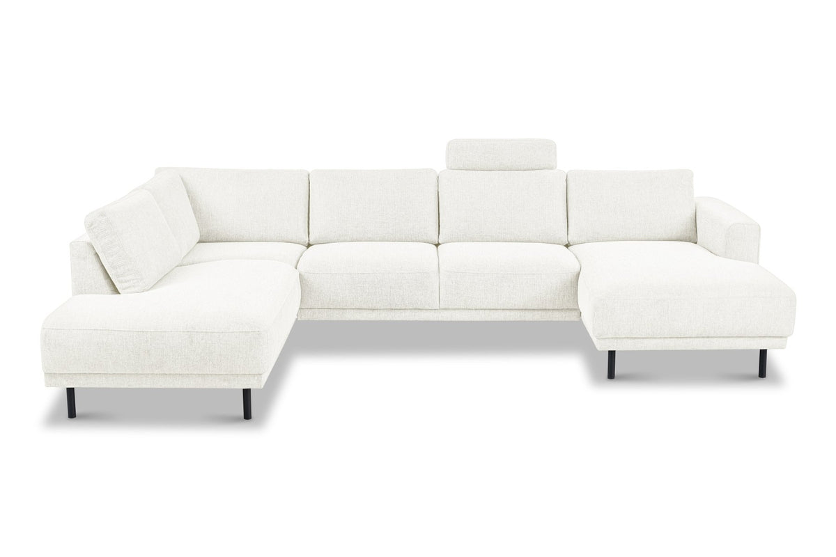 Sofas - Modern U - Sofa Corner Sofa Beige Fabric - Left - 310x197x142 cm - Aniko - Dimehouse