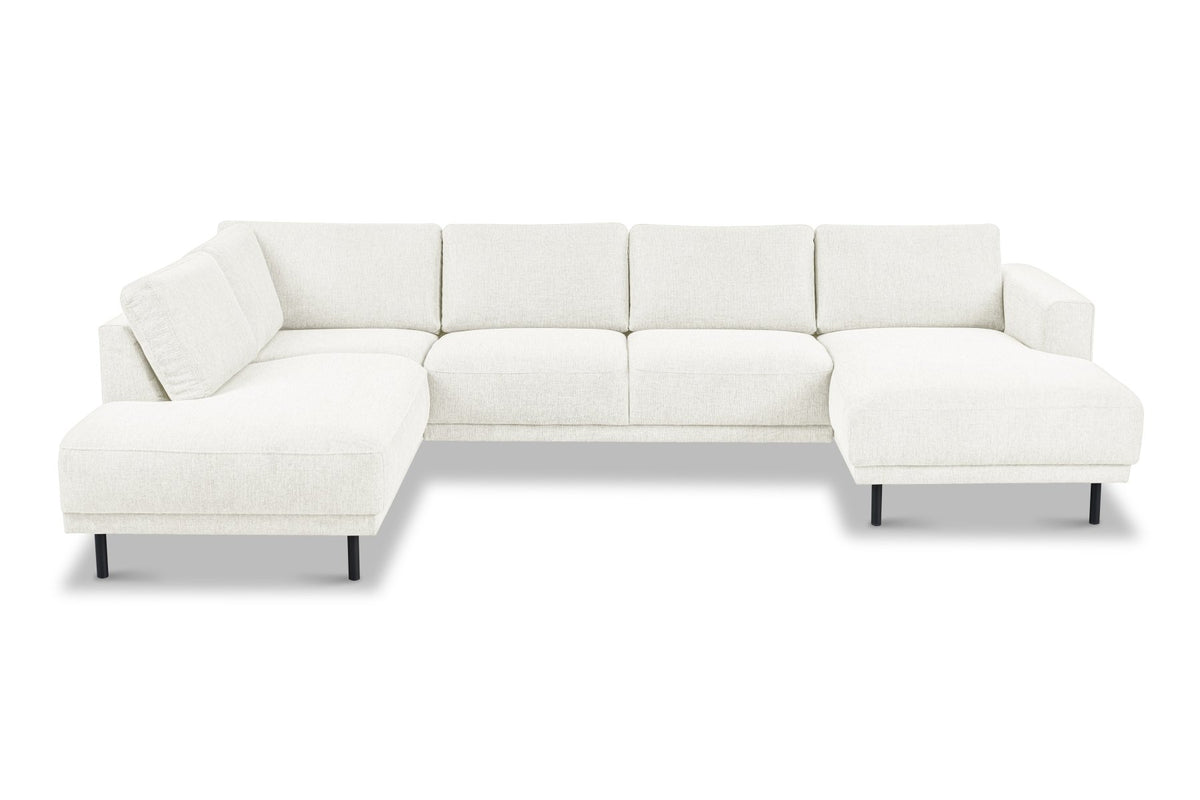 Sofas - Modern U - Sofa Corner Sofa Beige Fabric - Left - 310x197x142 cm - Aniko - Dimehouse