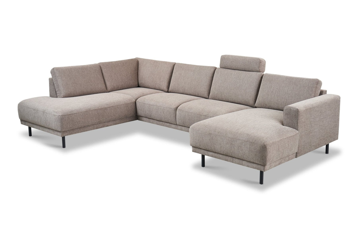 Sofas - Headrest taupe sofa fabric - Aniko - Dimehouse