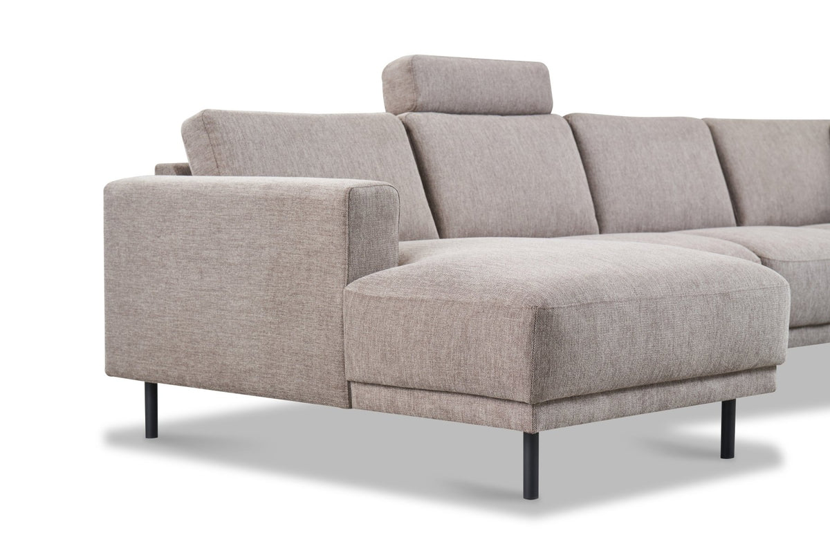 Sofas - Headrest taupe sofa fabric - Aniko - Dimehouse
