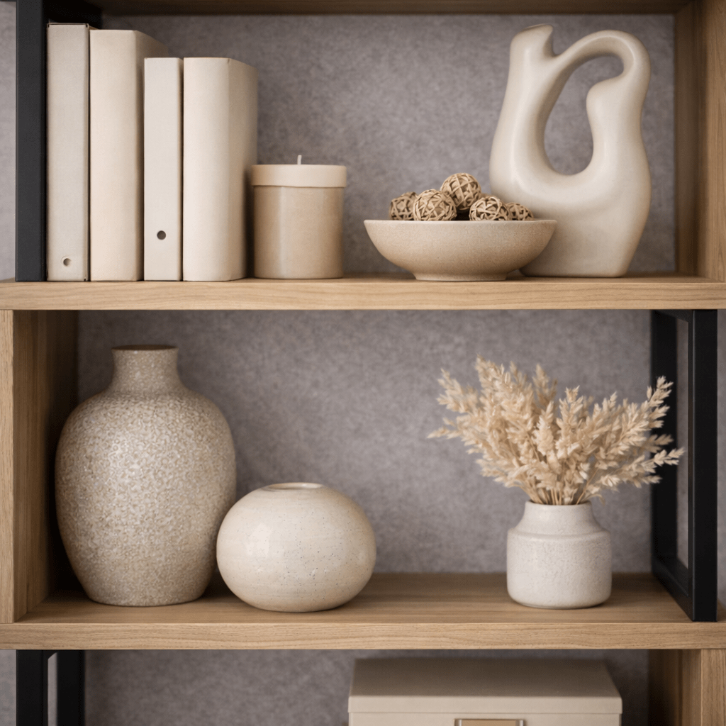 Bookcases - Bookcase Ceylan Walnut Melamine 80x128x22 cm - Dimehouse