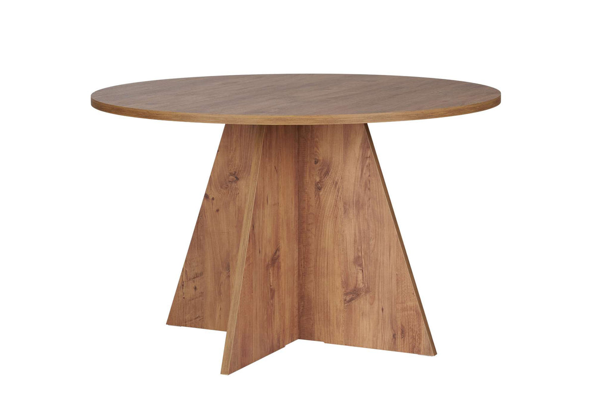 Dining tables - Dining room table round Pine melamine - 120 cm - Mary - Dimehouse