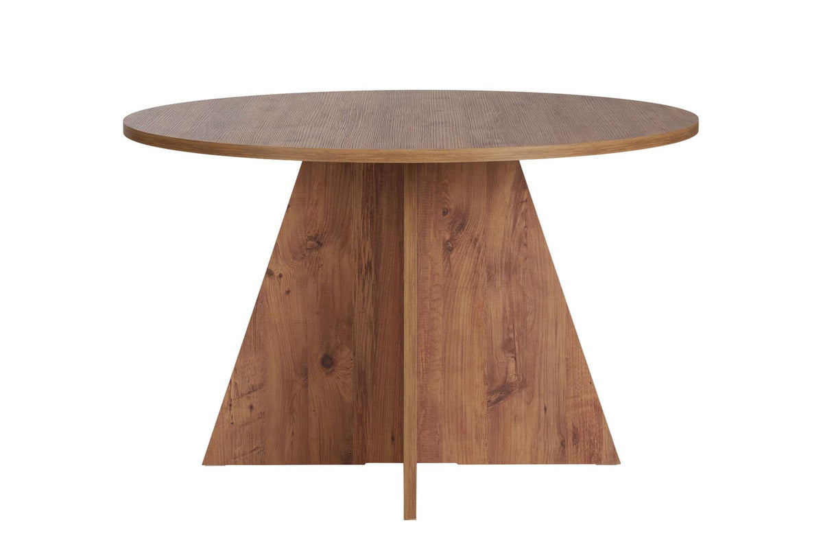 Dining tables - Dining room table round Pine melamine - 120 cm - Mary - Dimehouse