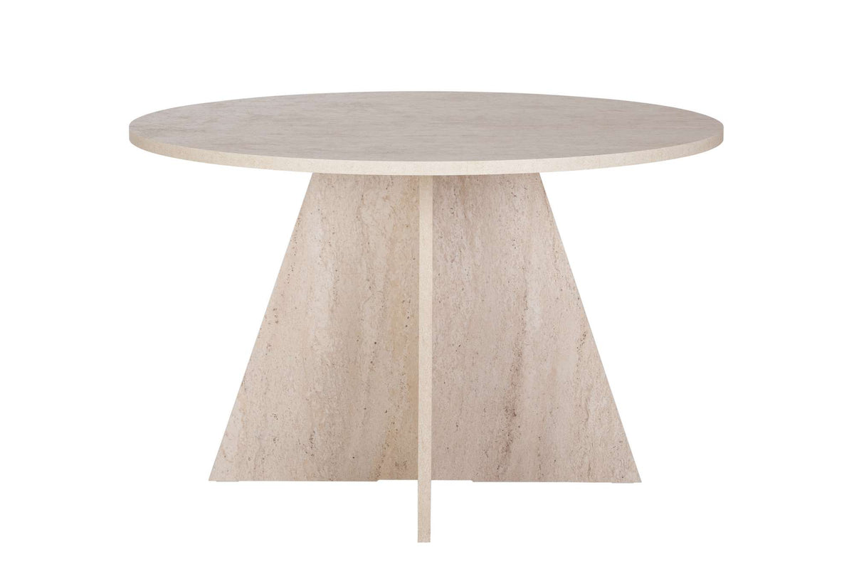 Dining tables - Dining room table round travertine - 120 cm - Mary - Dimehouse