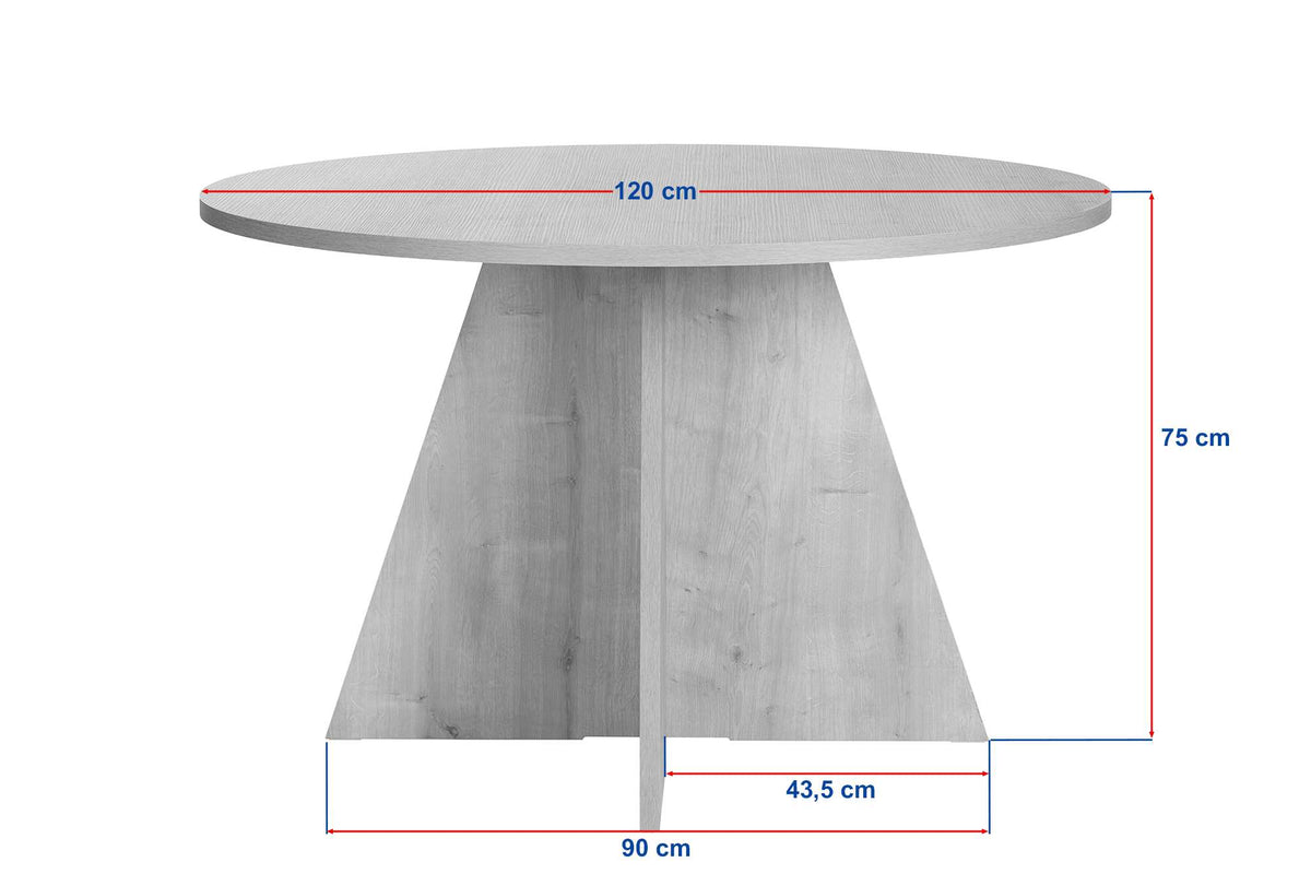 Dining tables - Dining room table round Walnut - 120 cm - Mary - Dimehouse