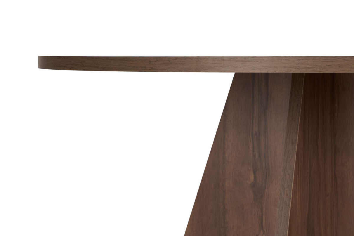 Dining tables - Dining room table round Walnut - 120 cm - Mary - Dimehouse