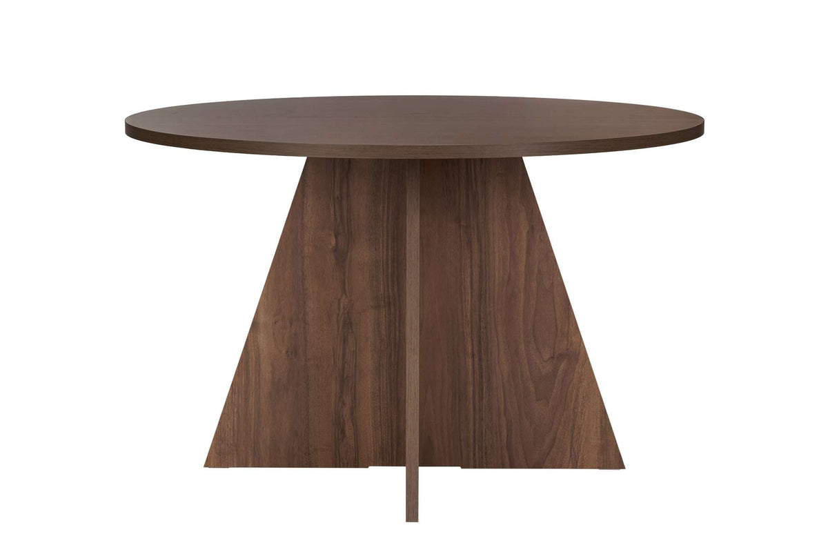 Dining tables - Dining room table round Walnut - 120 cm - Mary - Dimehouse
