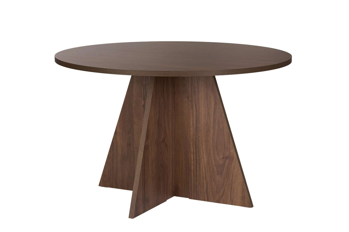 Dining tables - Dining room table round Walnut - 120 cm - Mary - Dimehouse