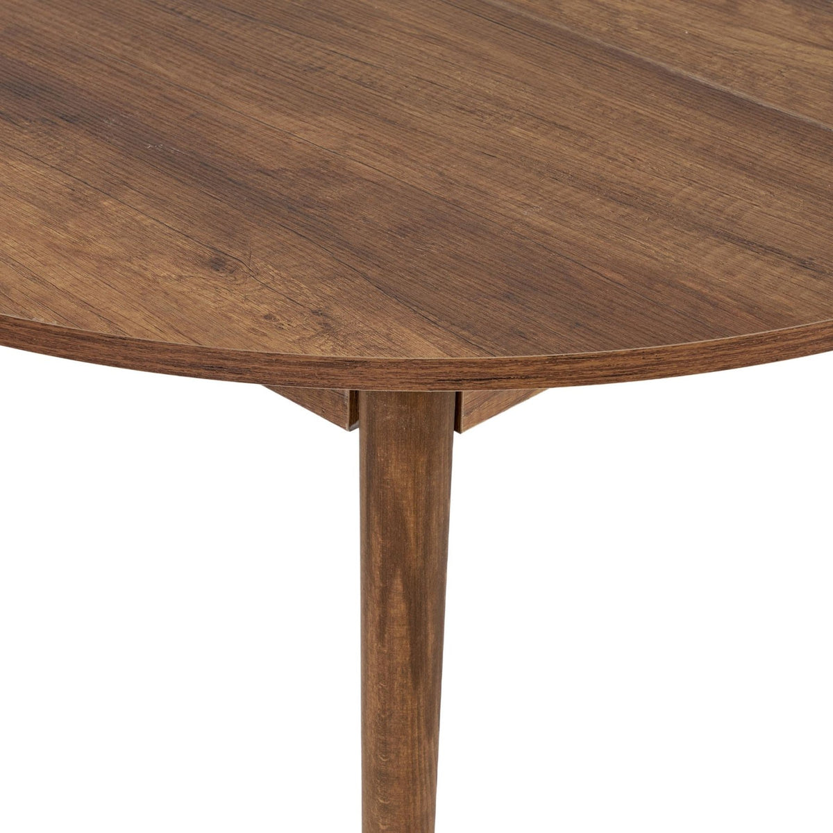 Dining tables - Dining table Walnut Melamine extendable 100 - 130 cm - Vienna - Dimehouse