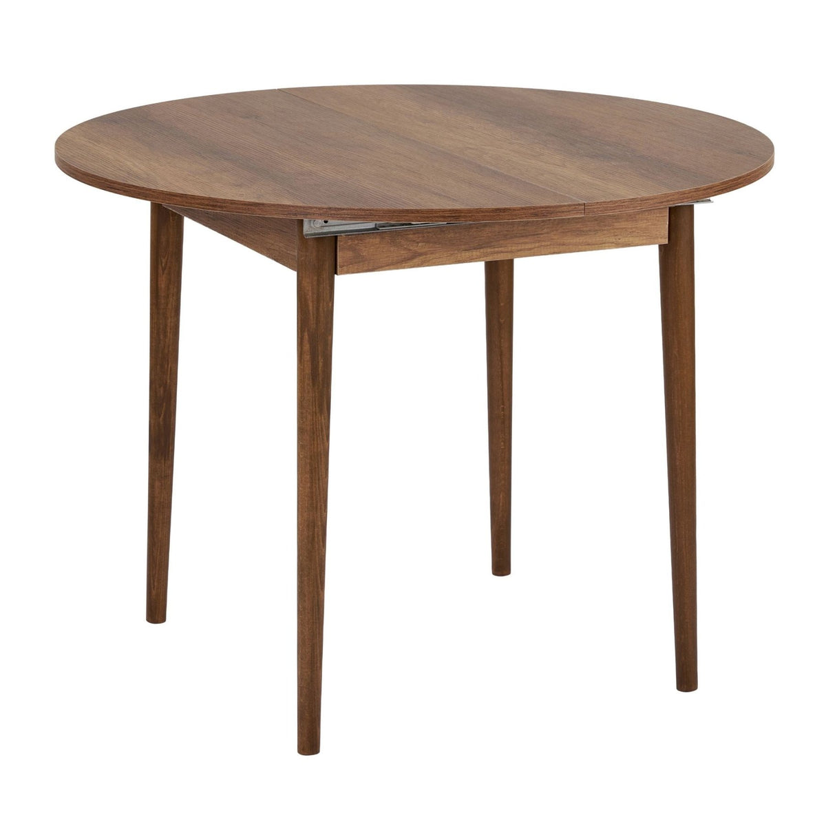 Dining tables - Dining table Walnut Melamine extendable 100 - 130 cm - Vienna - Dimehouse