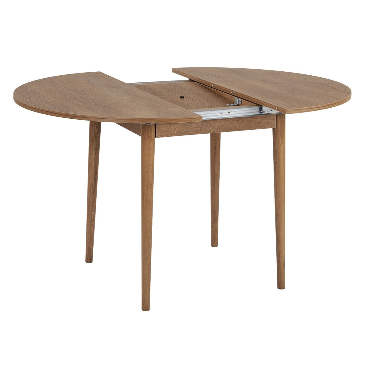 Dining tables - Dining table Oak Melamine extendable 100 - 130 cm - Vienna - Dimehouse