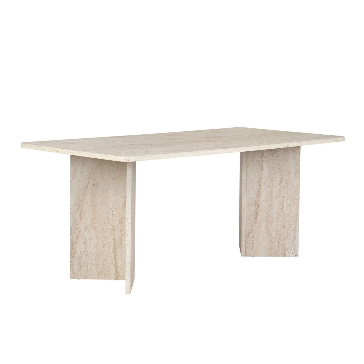 Dining tables - Dining table travertine melamine rectangular 180x89.5x75 cm - Linova - Dimehouse