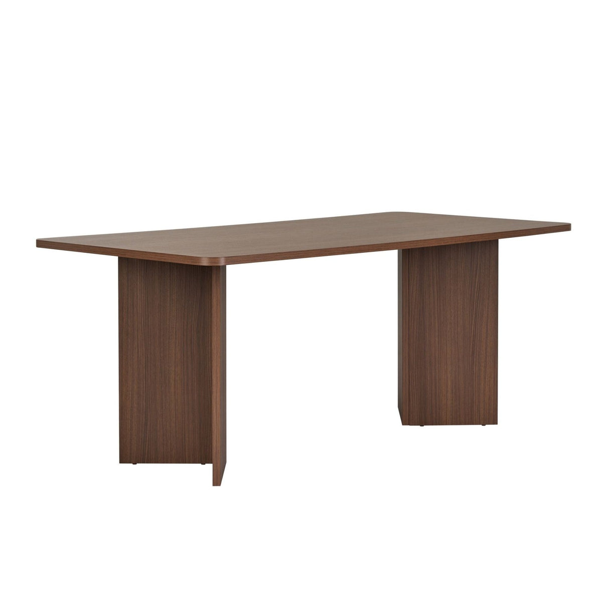 Dining tables - Dining table Walnut Melamine rectangular 180x89.5x75 cm - Linova - Dimehouse