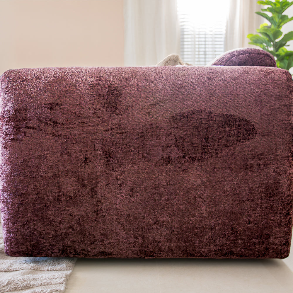 Banken-Hoekbank paars chenille stof - 292x170 cm - Shane - links-Dimehouse