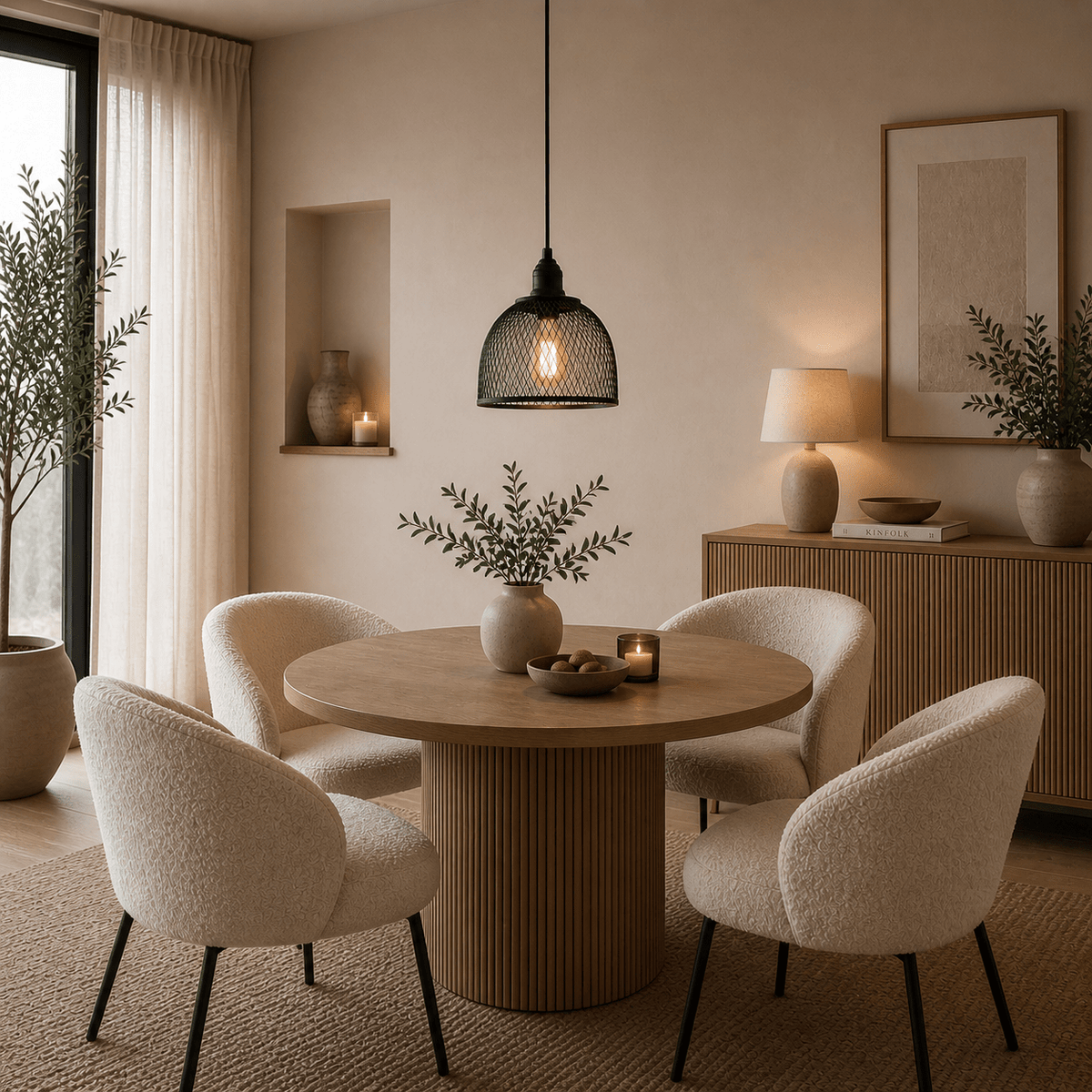 Hanging lamps - Hanging lamp black Metal - Mesh structure - 25 cm - 1 - light - Hudson - Dimehouse