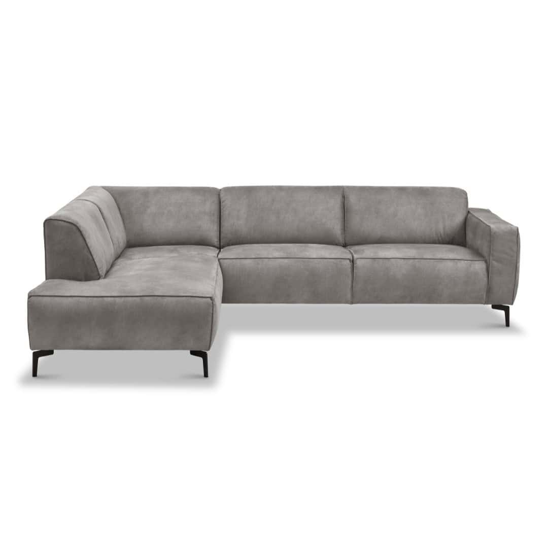 Sofas - Industrial corner sofa anthracite eco - leather Brisbane - left - Dimehouse