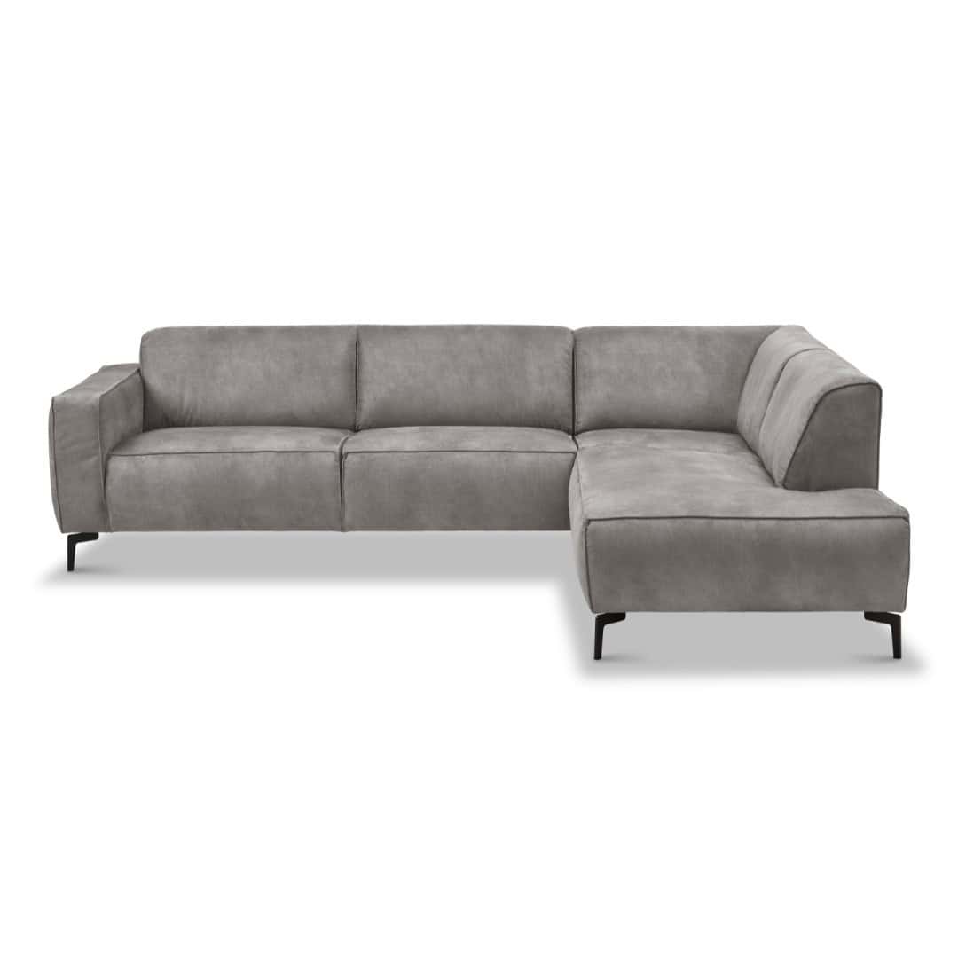 Sofas - Industrial corner sofa anthracite eco - leather Brisbane - right - Dimehouse