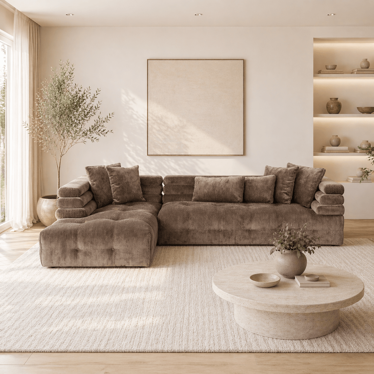 Sofas - Corner sofa Left Boston Gray - Dimehouse