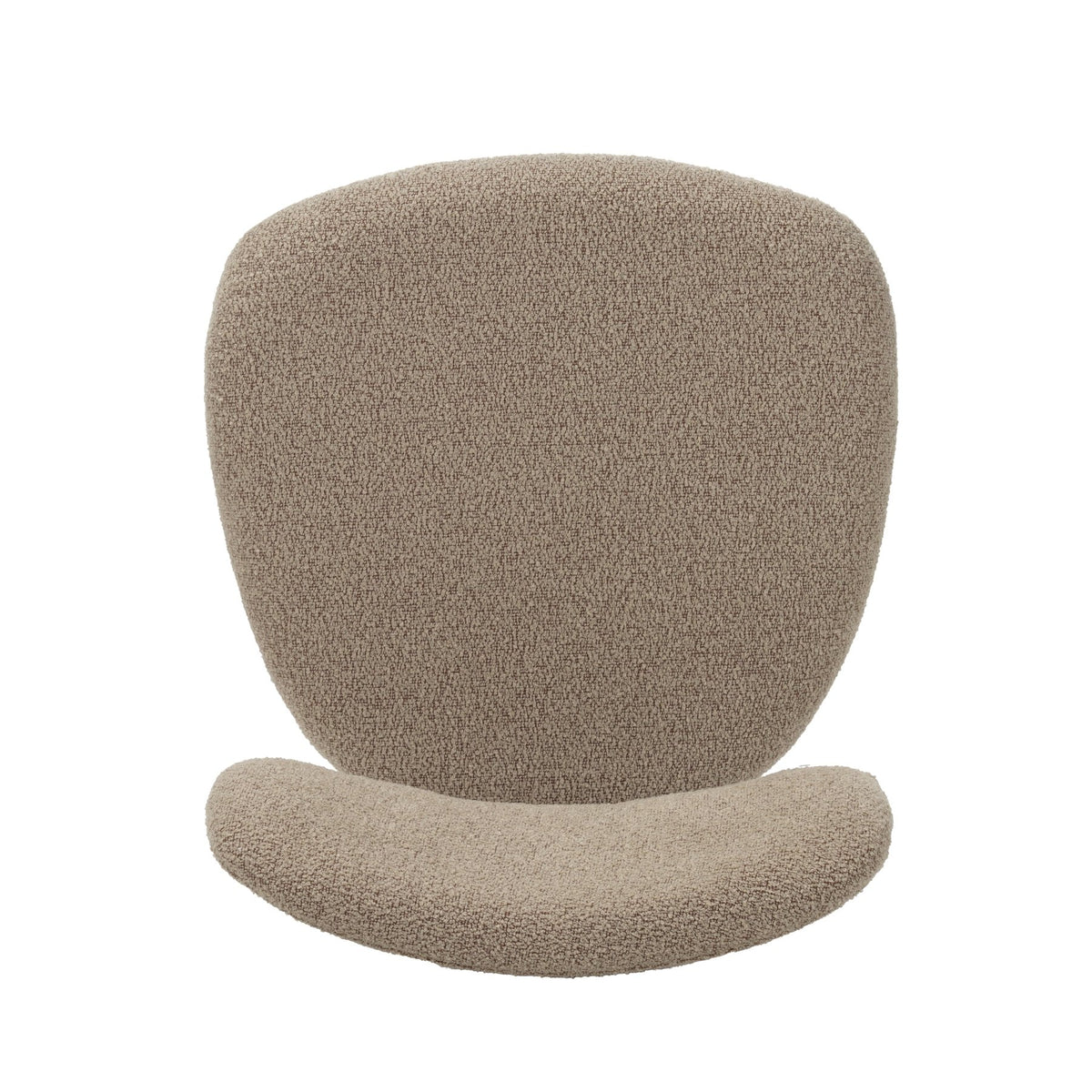Dining room chairs - Japandi Dining room chair Miyo Bouclé Sand color - Oak look Frame - Dimehouse