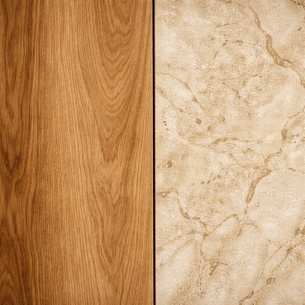 Sideboards - Modern Sideboard Travertine - Walnut look Melamine Diana 180 cm - Dimehouse