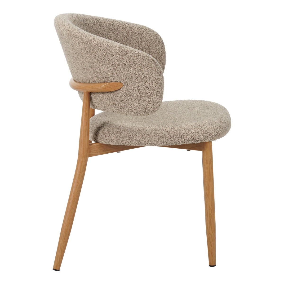 Dining room chairs - Japandi Dining room chair Yuka Sand - Oak look Frame - Dimehouse