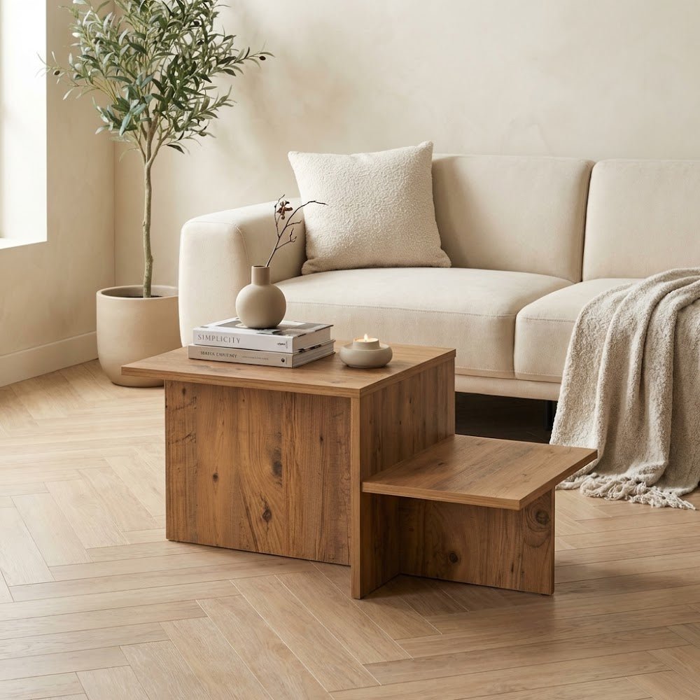 Coffee tables - Coffee table Pine Melamine - 80 x 40 cm - Eterna - Dimehouse