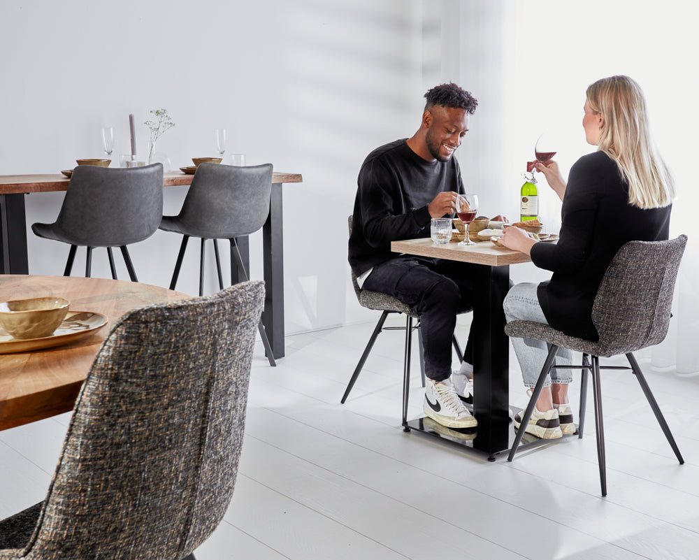 Bistro tables - Bistro table Robin square melamine rustic oak - Dimehouse