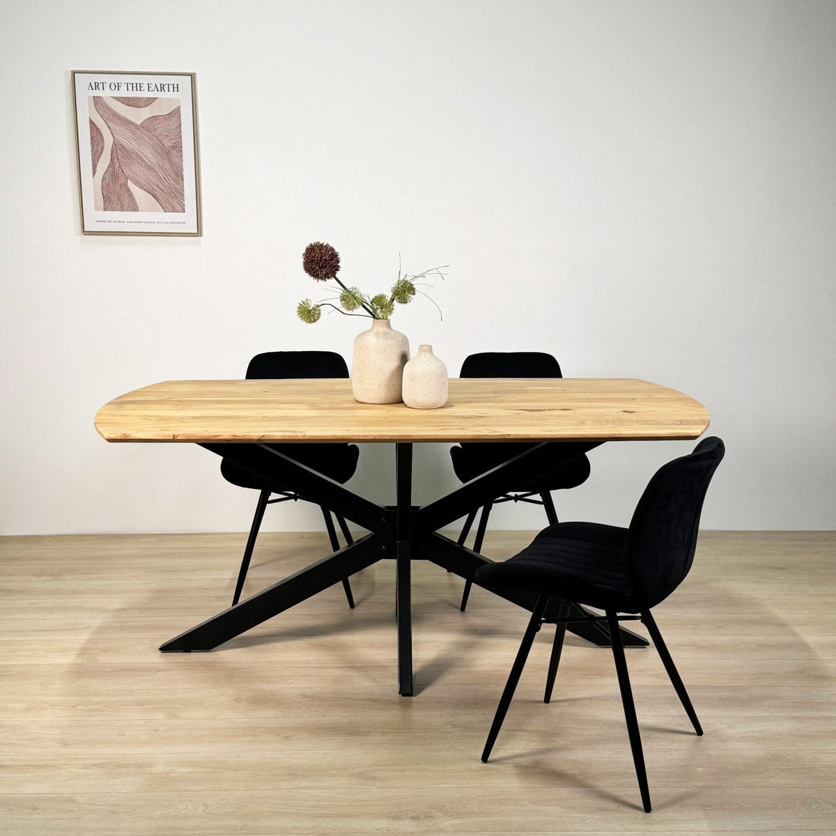 Dining tables - Extendable Dining Table Mack Danish Oval Acacia Wood 175 - 275x90 cm - Dimehouse