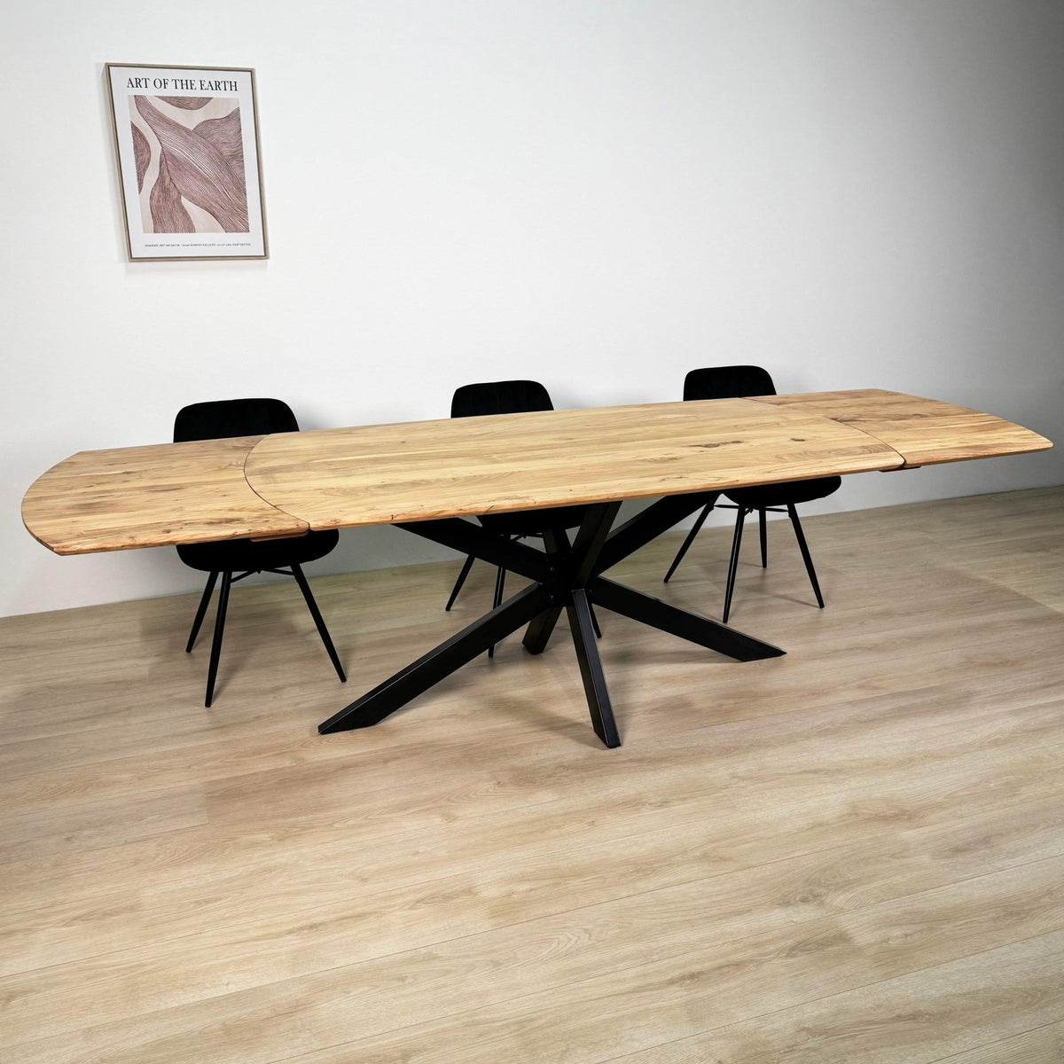Dining tables - Extendable Dining Table Mack Danish Oval Acacia Wood 175 - 275x90 cm - Dimehouse